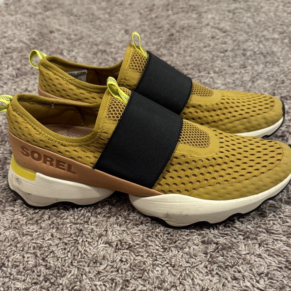 Sorel Mustard and Tan Slip-On Shoes